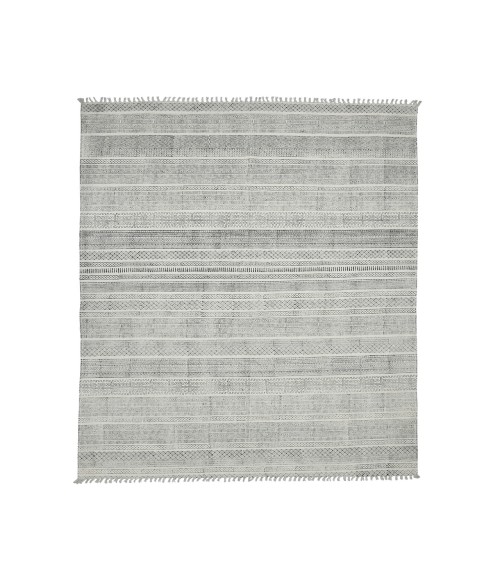 Dune Alliya Charcoal Flatweave Cotton Area Rug