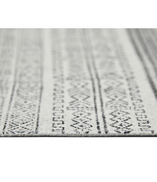 Dune Alliya Charcoal Flatweave Cotton Area Rug