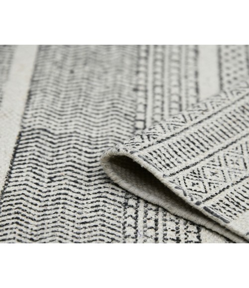 Dune Alliya Charcoal Flatweave Cotton Area Rug