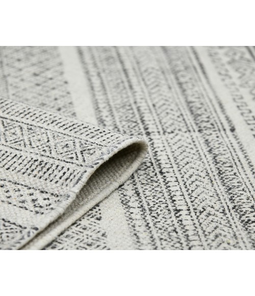 Dune Alliya Charcoal Flatweave Cotton Area Rug