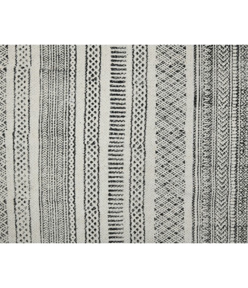 Dune Alliya Charcoal Flatweave Cotton Area Rug