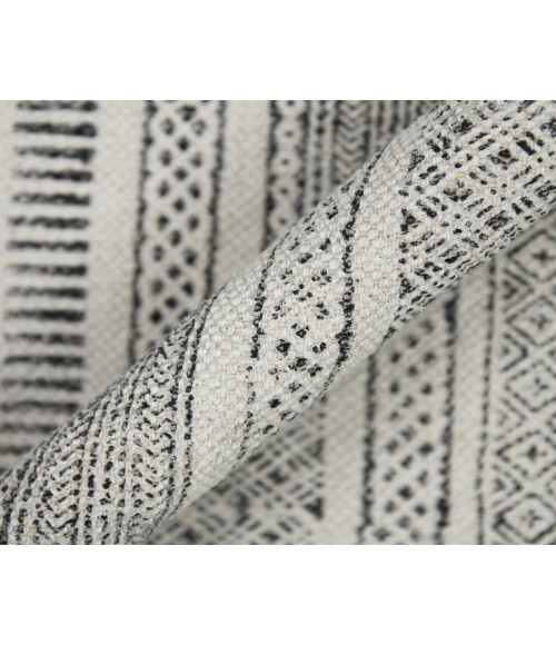 Dune Alliya Charcoal Flatweave Cotton Area Rug