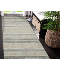 Amer Dune Briel Brown Flatweave Cotton Runner Rug 2'6" x 8'