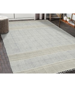 Amer Dune Cresa Stone Blue Flatweave Cotton Rug 7'6" x 10'