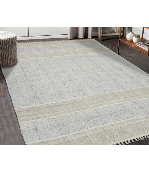 Dune Cresa Stone Blue Flatweave Cotton Rug Dune Cresa Stone Blue Flatweave Cotton Area Rug