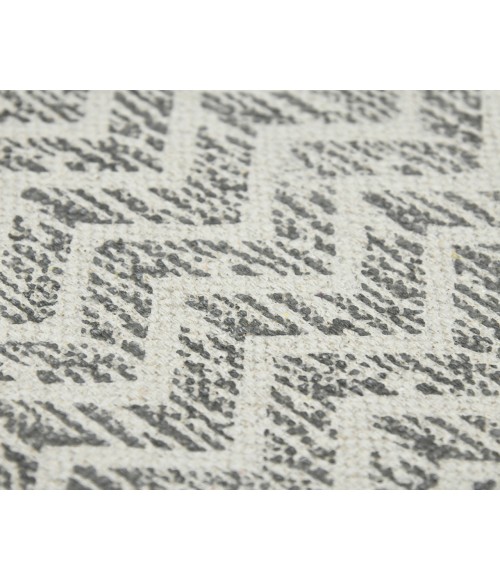Dune Denevie Gray Flatweave Cotton Area Rug
