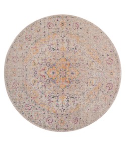 Amer Eternal ETE-2 Solidad Ivory/Yellow Area Rug 6 ft. 7 in. X 6 ft. 7 in.R Round