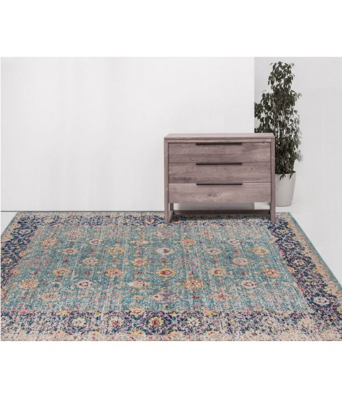 Amer Eternal Waltham Vintage Turqouise Area Rug 8'11"x11'11"