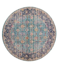 Amer Eternal ETE-28 Waltham Turquoise Area Rug 6 ft. 7 in. X 6 ft. 7 in.R Round