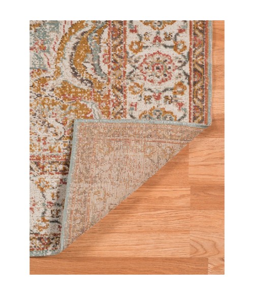 Amer Eternal Solidad Vintage Sea Blue Round Rug 6'7"x6'7"