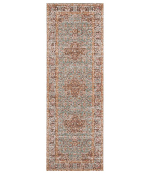Amer Eternal Raysley Vintage Sea Green Runner Rug 2'7"x7'6"