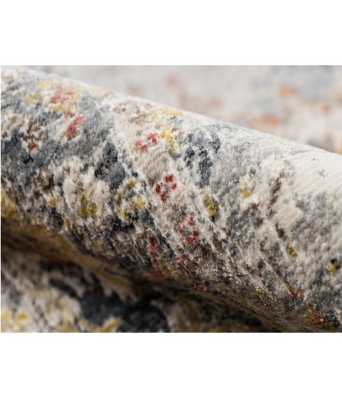Fairmont Area Rug Amer Fairmont Nanthes Charcoal/Yellow Polyester Blend Area Rug 10'3"x14'3"