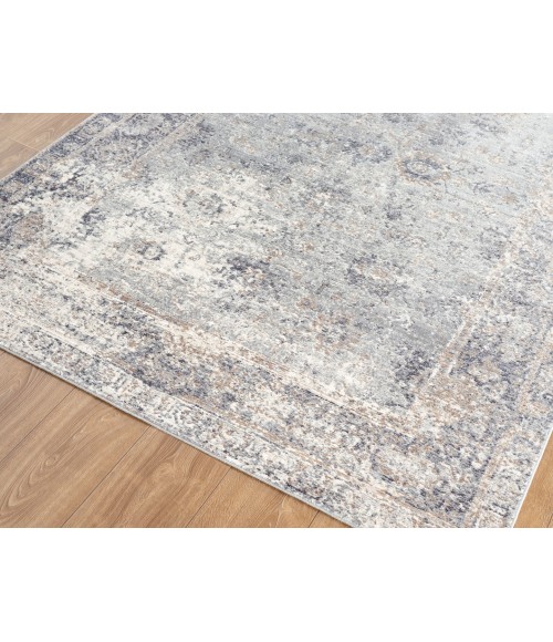 Amer Fairmont Lyon Gray Polyester Blend Area Rug 2'x3'3"