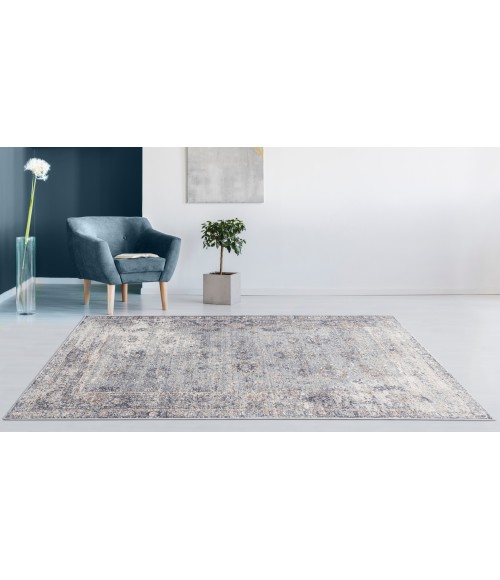 Amer Fairmont Lyon Gray Polyester Blend Area Rug 2'x3'3"