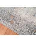 Amer Fairmont Hennasie Silver/Orange Polyester Blend Area Rug 5'3"x7'10"