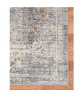 Amer Fairmont Hennasie Silver/Orange Polyester Blend Area Rug 7'10"x10'10"