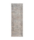 Amer Fairmont Hennasie Silver/Orange Polyester Blend Runner Rug 2'6"x7'10"