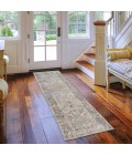 Amer Fairmont Hennasie Silver/Orange Polyester Blend Runner Rug 2'6"x7'10"