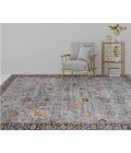 Amer Fairmont Larata Gray Polyester Blend Area Rug 7'10"x10'10"