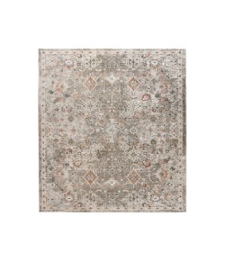 Amer Fairmont Mella Gray Bordered Polyester Area Rug 7'10" x 10'10"