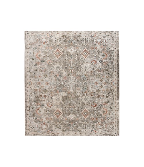 Fairmont Mella Gray Bordered Polyester Rug Fairmont Mella Gray Bordered Polyester Area Rug