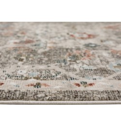 Amer Fairmont Mella Gray Bordered Polyester Runner Rug 2'6" x 7'10"