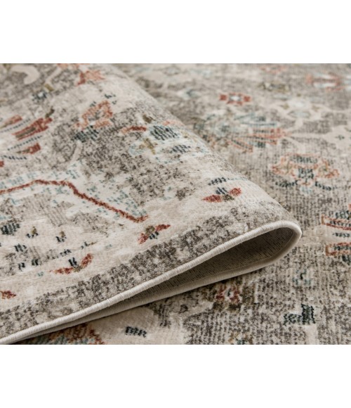 Fairmont Mella Gray Bordered Polyester Rug Fairmont Mella Gray Bordered Polyester Area Rug