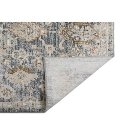 Amer Fairmont Mella Dark Gray Bordered Polyester Runner Rug 2'6" x 7'10"
