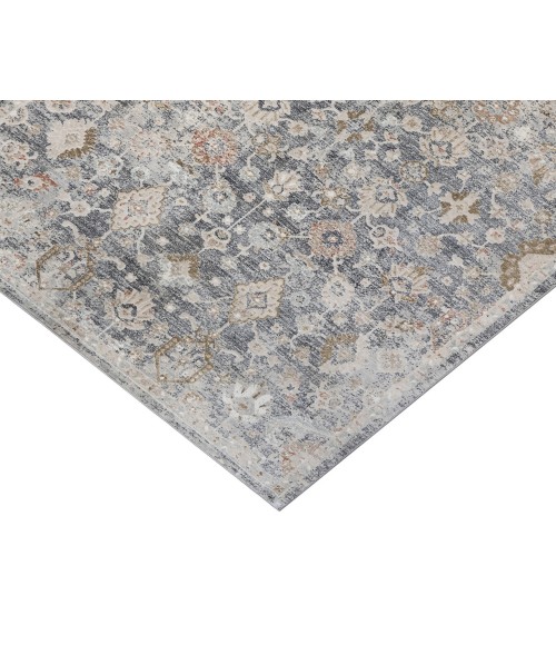 Fairmont Mella Dark Gray Bordered Polyester Rug Fairmont Mella Dark Gray Bordered Polyester Area Rug