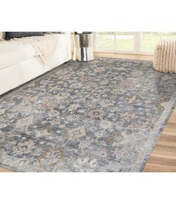 Amer Fairmont Mella Dark Gray Bordered Polyester Area Rug 9'3" x 12'3"