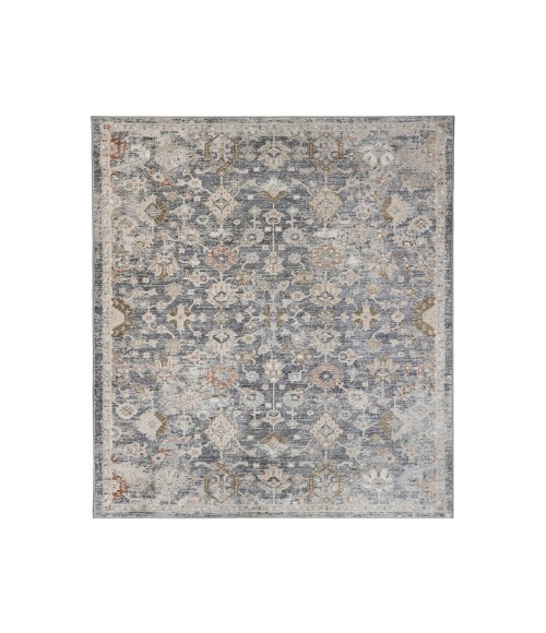 Fairmont Mella Dark Gray Bordered Polyester Rug Fairmont Mella Dark Gray Bordered Polyester Area Rug