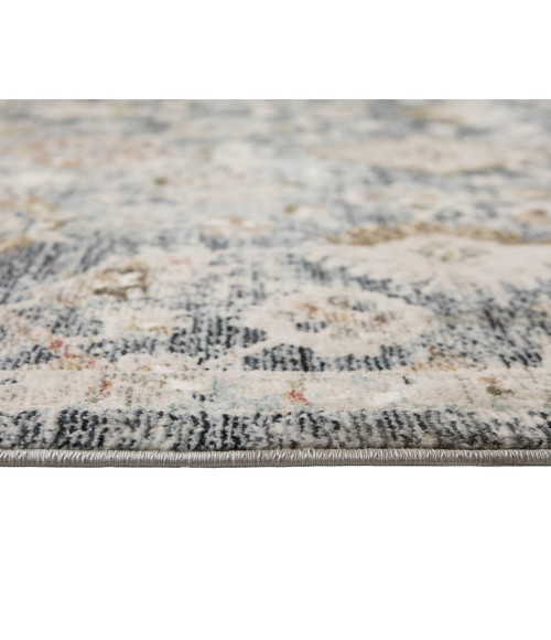 Fairmont Mella Dark Gray Bordered Polyester Rug Fairmont Mella Dark Gray Bordered Polyester Area Rug