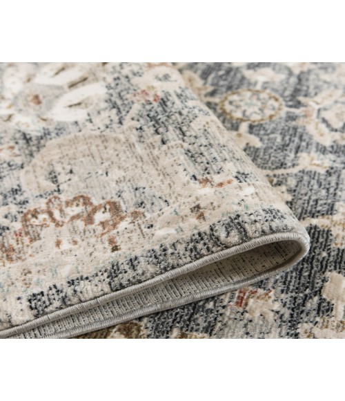 Fairmont Mella Dark Gray Bordered Polyester Rug Fairmont Mella Dark Gray Bordered Polyester Area Rug
