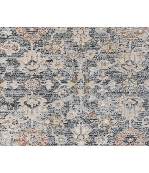 Fairmont Mella Dark Gray Bordered Polyester Rug Fairmont Mella Dark Gray Bordered Polyester Area Rug