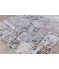 Amer Hamilton Wright Gray/Gold Polyester Blend Area Rug 2'x3'
