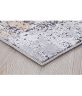 Amer Hamilton Wright Gray/Gold Polyester Blend Area Rug 2'x3'
