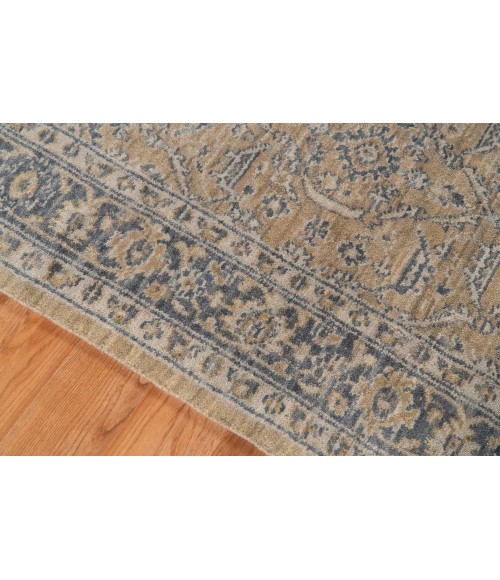 Amer Inara Blanche Gold Hand-Woven Wool Blend Area Rug 2'x3'