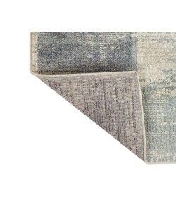 Amer Jordan Aly Light Blue Modern Geometric Runner Rug 2'7" x 10"