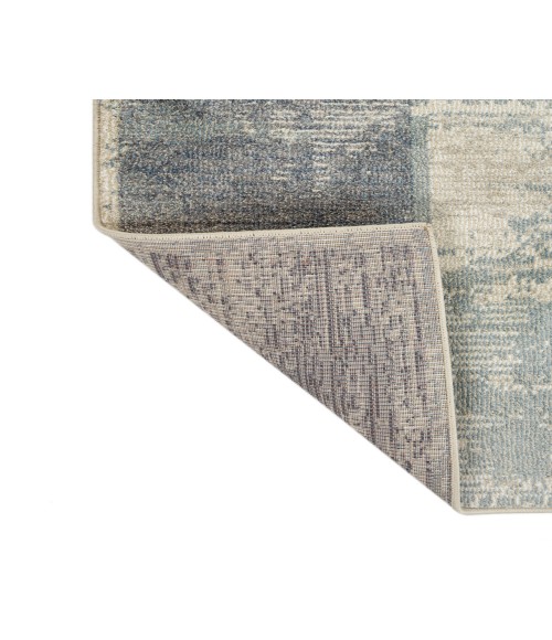 Jordan Aly Light Blue Modern Geometric Area Rug