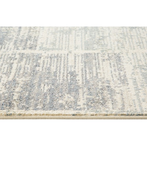 Jordan Aly Light Blue Modern Geometric Area Rug