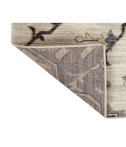 Amer Jordan Eva Ivory/Blue Traditional Medallion Runner Rug 2'7" x 10"