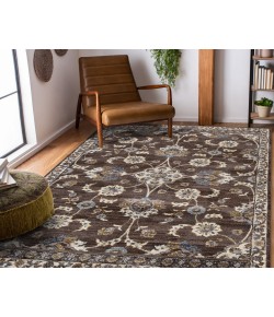 Amer Jordan Bea Brown Traditional Floral Area Rug 7'10" x 10'2"