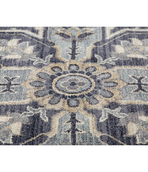 Jordan Eva Purple Traditional Medallion Area Rug