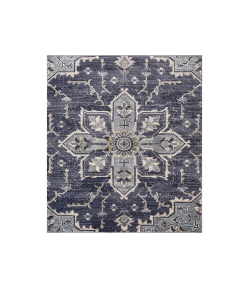 Jordan Eva Purple Traditional Medallion Area Rug