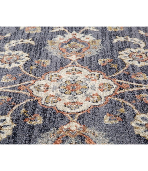 Jordan Bea Navy Blue Traditional Floral Area Rug