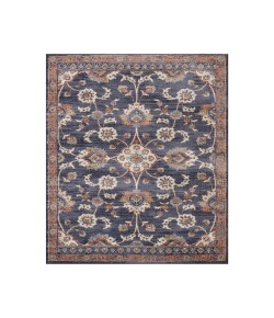 Amer Jordan Bea Navy Blue Traditional Floral Rug 6'7" x 9'