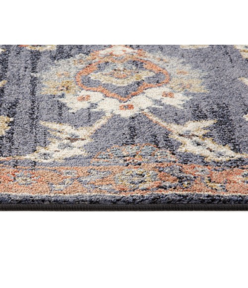 Jordan Bea Navy Blue Traditional Floral Area Rug