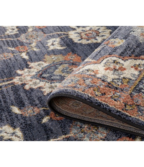 Jordan Bea Navy Blue Traditional Floral Area Rug