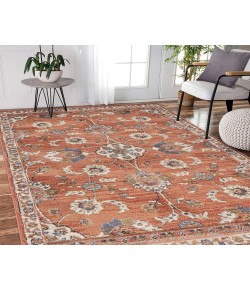 Amer Jordan Bea Orange Traditional Floral Area Rug 7'10" x 10'2"