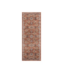 Amer Jordan Bea Orange Traditional Floral Runner Rug 2'7" x 10"